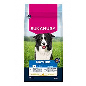 Eukanuba Dog Mature Medium bogaty w świeżego kurczaka 15kg