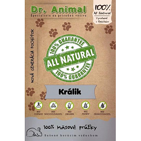 Przysmak Dr. Animal królik mięso. paski 80g Przysmak Dr. Animal królik mięso. paski 80g