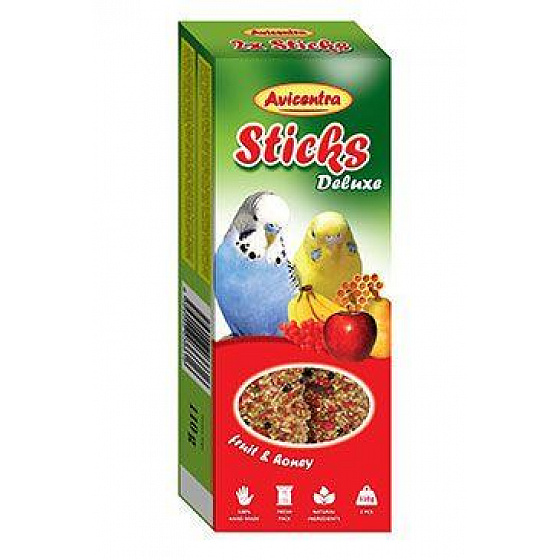 Avicentra pałeczki dla papużki falistej - owoce+miód 2 szt.