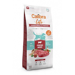 Calibra Dog Life Junior Small&Medium Świeża Wołowina 12kg