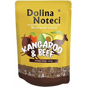 DOLINA NOTECI SUPERFOODS kangur i wołowina saszetka dla psów 300 g