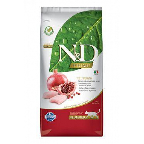 N&D PRIME CAT Neutered Kurczak&Granat 5kg