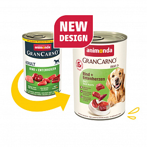 GRANCARNO Adult - wołowina, kacze serca 400g