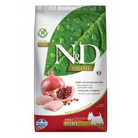 N&D PRIME DOG Adult Mini Kurczak&Granat 2,5kg