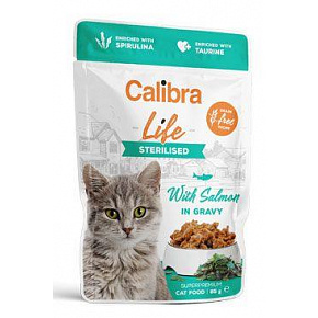 Calibra Cat Life saszetka Sterilised Salmon in gravy 85g