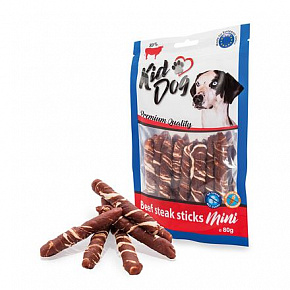 KIDDOG stek wołowy na patyku z bawoła 7-8cm 80 g