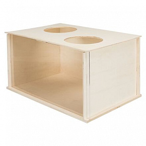 Skrzynka do kopania dla królików, 58 x 30 x 38 cm, drewno/akryl
