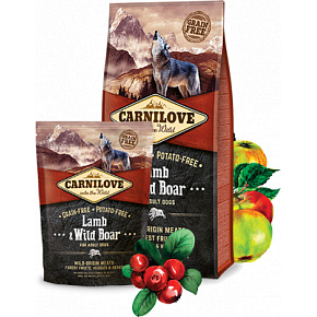 Carnilove Dog Jagnięcina i Dzik dla Dorosłych 4kg Carnilove Dog Jagnięcina i Dzik dla Dorosłych 4kg