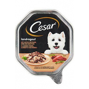 Cesar tacka z indykiem i wołowiną w sosie 150g