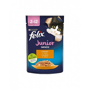 Nestlé FELIX Fantastic cat junior kurczak w galarecie saszetka 26x85 g