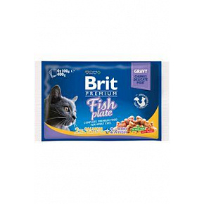 Brit Premium Cat saszetka Fish Plate 400g (4x100g)