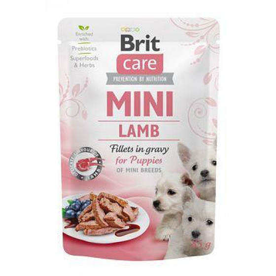 Brit Care Dog Mini Puppy filety z jagnięciny w sosie 85g