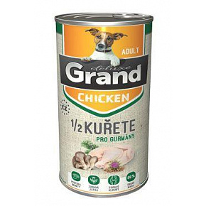 GRAND Dog konserwa. Deluxe Adult kurczak z 1/2 kurczaka 1300g GRAND Dog konserwa. Deluxe Adult kurczak z 1/2 kurczaka 1300g