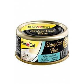 GimCat ShinyCat konserwa. filet z kurczaka z tuńczykiem 70g