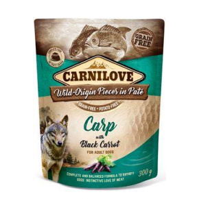 Carnilove Dog Pouch Pasztet z Karpiem i Czarną Marchewką 300g
