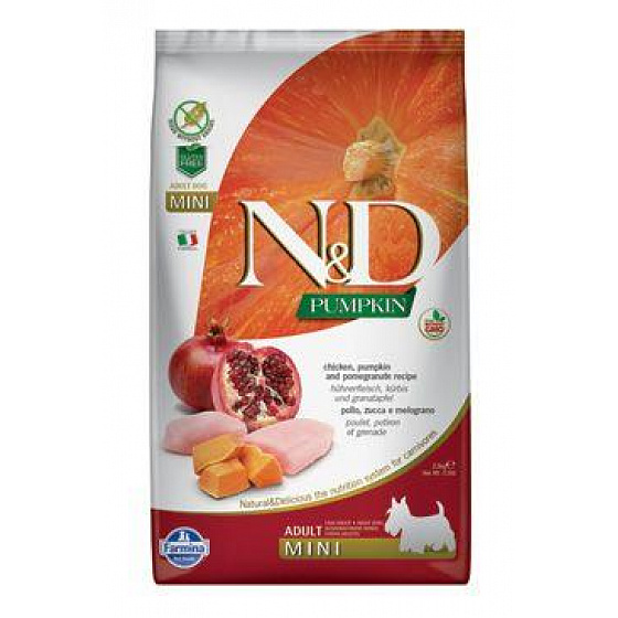 N&D Pumpkin DOG Adult Mini Kurczak&Granat 7kg