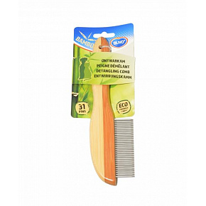 Grzebień DUVO+ wyczesywacz 31 zębów bambus 21 cm