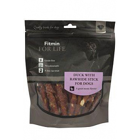 Fitmin FL dog poch. Treats Kaczka na bawolej pałeczce 400g