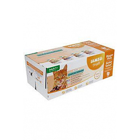 Iams Cat Adult Delights saszetka Land&Sea w sosie 48x85g Iams Cat Adult Delights saszetka Land&Sea w sosie 48x85g