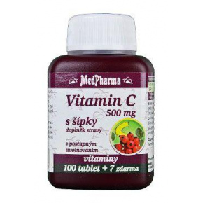 Witamina C z dziką różą 500mg 100+7 tabletek gratis MedPharma
