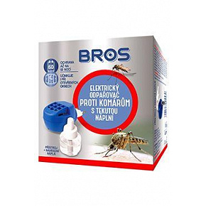 Bros elektr. odstraszacz owadów urządzenie+płyn.wypełnienie 60 nocy