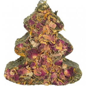 Xmas TREE - choinka świąteczna z marchewką /kwiatami dla gryzoni, 90 g