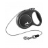Smycz FLEXI Black Design M linka 5m/20kg srebrna