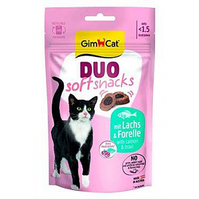 GimCat Duo Soft Snacks łosoś&pstrąg 50g