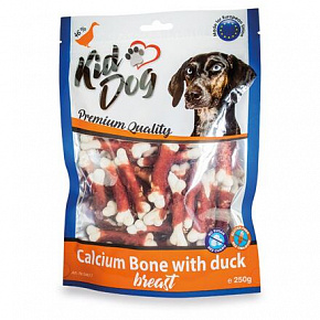 KIDDOG piersi z kaczki na kostce wapniowej 250 g