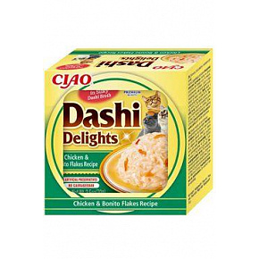 Inaba Dashi Delights kot Kura z płatkami bonito 70 g tacka Inaba Dashi Delights kot Kura z płatkami bonito 70 g tacka