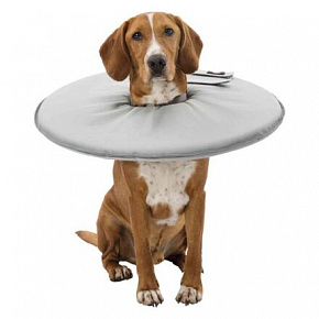 Ochronny miękki kołnierz "dysk", poliester/pianka, szary