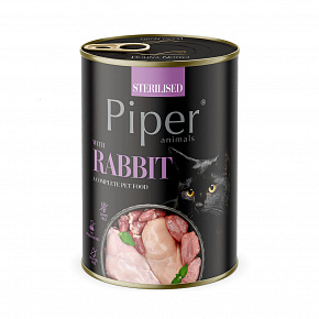NEW PIPER CAT konserwa dla wysterylizowanych kotów, z królikiem, 400g