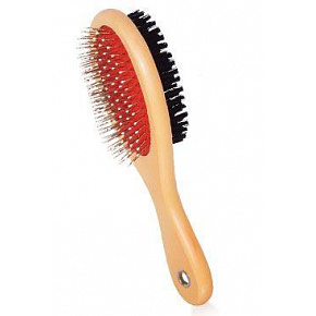 Szczotka dwustronna duża włosie+druciki z kuleczkami 22cm