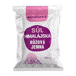 Allnature Sól himalajska różowa drobna 500g