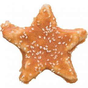 DentaFun Chicken Star, gwiazdki z bawolej skóry w kurczaku [150 szt.], 9 cm / 30 g