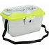 Transporter MINI CAPRI z paskiem, 40x2x30cm (max. 2kg), jasnoszary/zielony