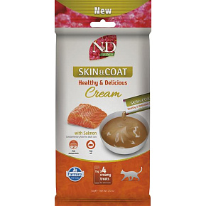 Przysmak Farmina Creamy N&D Quinoa Cat Skin & Coat with Salmon Adult Przysmak Farmina Creamy N&D Quinoa Cat Skin & Coat with Salmon Adult