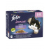 Nestlé FELIX Fantastic cat Multipack junior wołowina, kurczak, sardynki, łosoś w galarecie saszetka 12x85 g