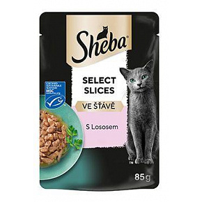 Sheba saszetka Select Slices z łososiem 85g