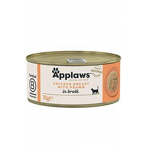 Applaws Cat konserwa Adult Broth pierś z kurczaka z krewetkami 70 g