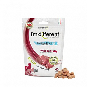 I´M DIFFERENT SNACK dzik - mrożona suszona przekąska, 40 g I´M DIFFERENT SNACK dzik - mrożona suszona przekąska, 40 g