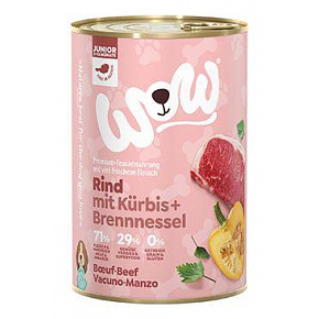 WOW Dog konserwa. Junior wołowina z dynią 400g WOW Dog konserwa. Junior wołowina z dynią 400g