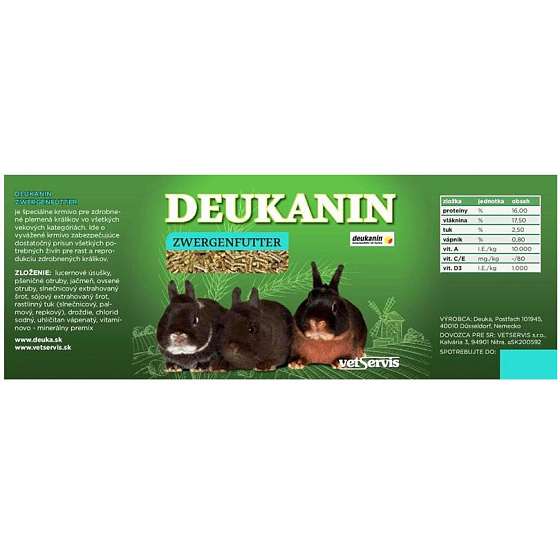 Deukanin Zwergenfutter 3 kg wiadro