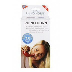 Czerwona konewka do płukania nosa Rhino Horn 1 szt. Czerwona konewka do płukania nosa Rhino Horn 1 szt.