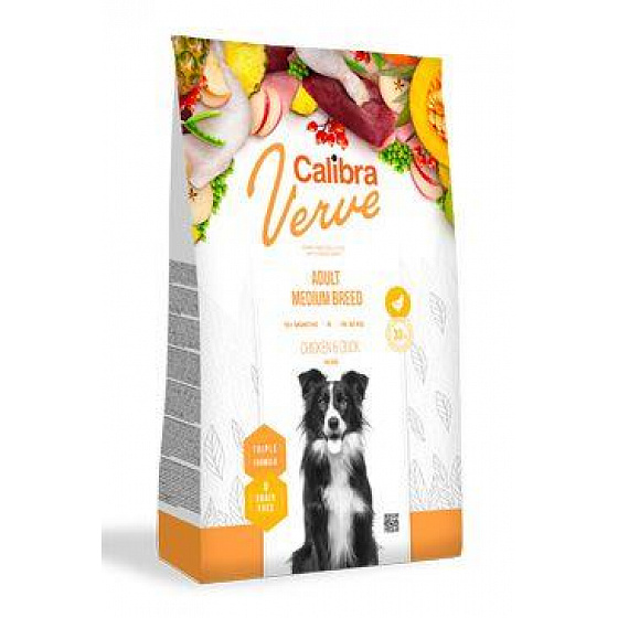 Calibra Dog Verve GF Adult Medium Kurczak&Kaczka 12kg
