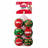 Hračka Kong Dog Holiday SqueakAir® Balls s pískatkom, guma, vulkanizovaná, M (6 ks/ bal.)