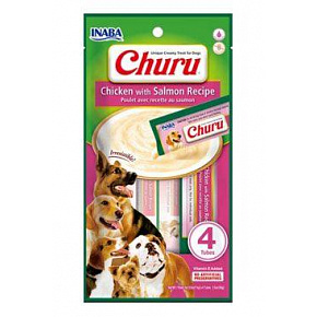 Churu Dog Kurczak z Łososiem 4x14g