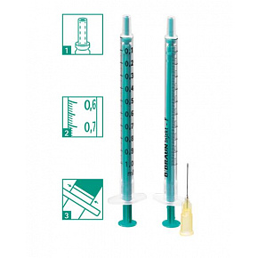 Strzykawka Injekt F TUBERCULIN z igłą 1 ml, 1 szt. Strzykawka Injekt F TUBERCULIN z igłą 1 ml, 1 szt.