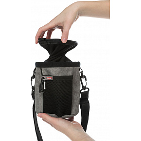 Saszetka na smakołyki Multi Twist, o 12 × 17 cm, czarna/szara