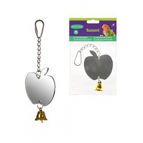 Zabawka dla egzotów lusterko jabłko z dzwonkiem Zabawka dla egzotów lusterko jabłko z dzwonkiem
